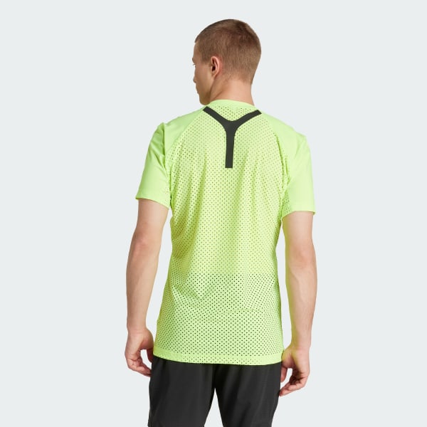 ヒデヨシ　 adidas Tennis Pro FreeLift Tee - Green | Free Shipping with