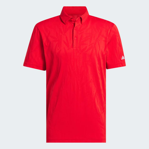 Merah Kaos Polo Go-to Textured