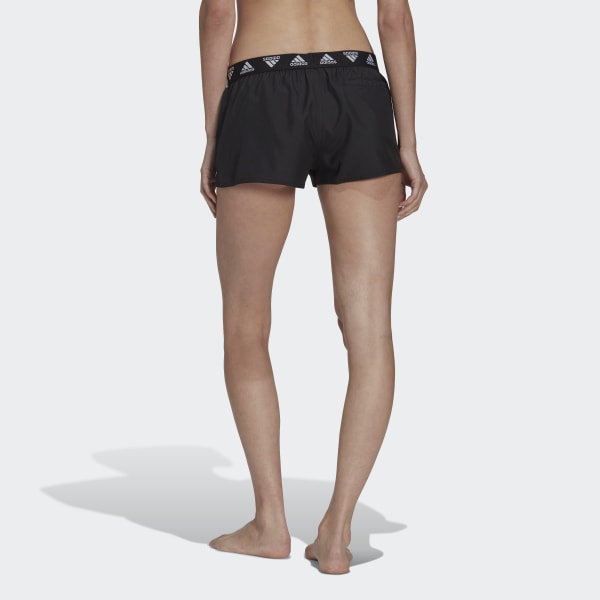 Schwarz Branded Beach Shorts