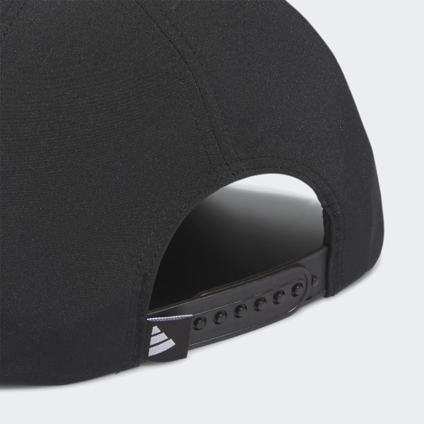Black Retro Five-Panel Golf Hat