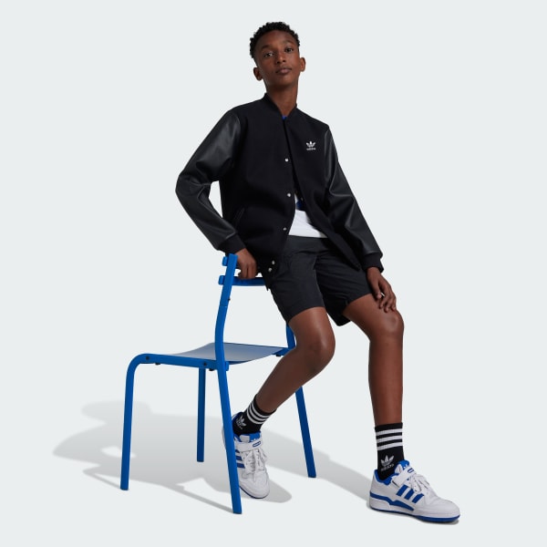 สีดำ เสื้อแจ็คเก็ต adidas Disney Mickey Mouse Collegiate