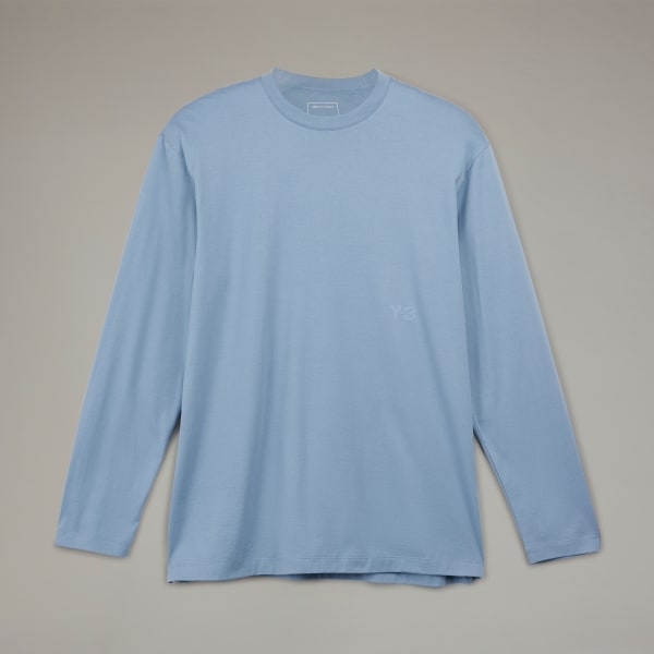 adidas Y-3 Long Sleeve Tee - Blue | Free Shipping with adidas Y-3 Long Sleeve Tee - Blue | Free Shipping with