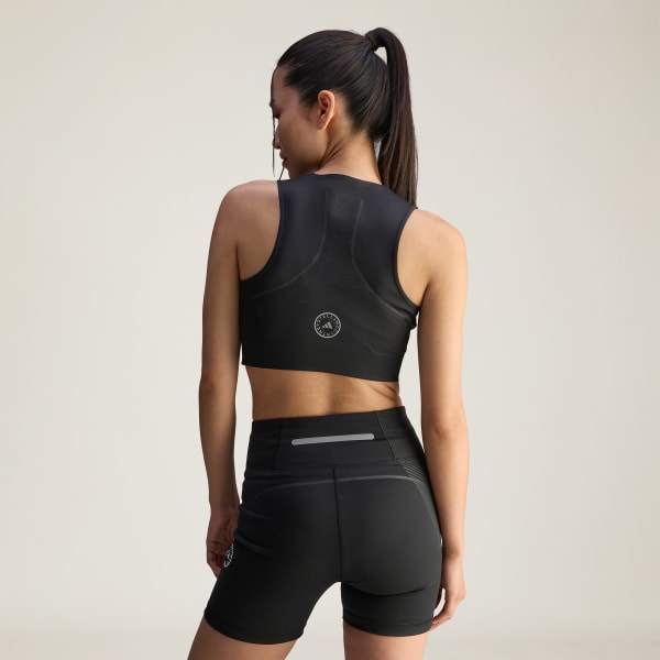 Black adidas by Stella McCartney TruePace Running Crop Top