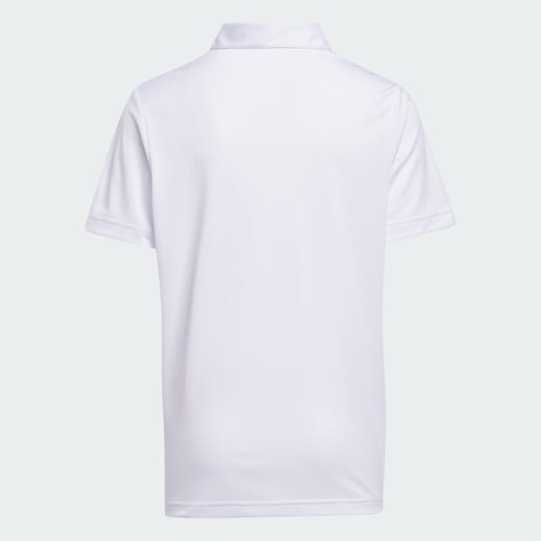 White Performance Short Sleeve Polo Shirt Kids