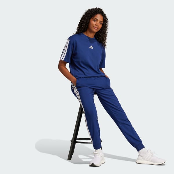Blue Essentials 3-Stripes Jogger Pants