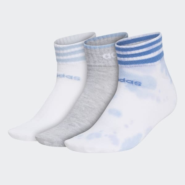 adidas 3-Stripes Color Wash Low-Cut Socks 3 Pairs - Blue | Women's ...