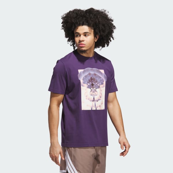 Violeta Playera Graphic de aro de caleidoscopio