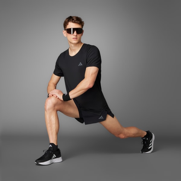 アディダス アディゼロ ランニング半袖Tシャツ - ブラック