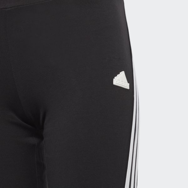 adidas Future Icons 3-Stripes Cotton Flared Leggings - Black