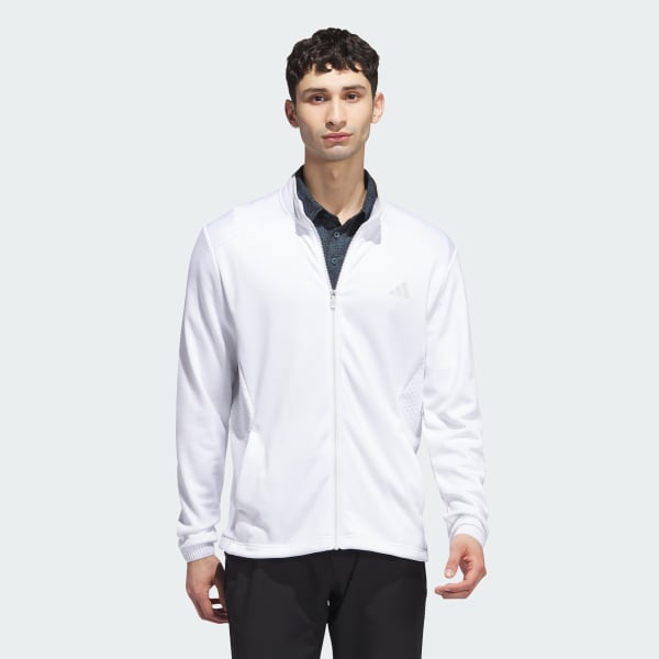 Adidas white sales jacket men