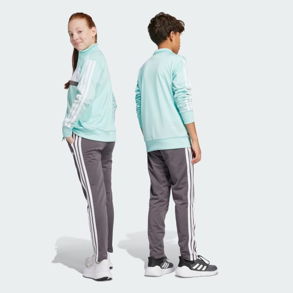 Turquesa Conjunto Seasonal Essentials Tiberio Tricot 3 Franjas Niños