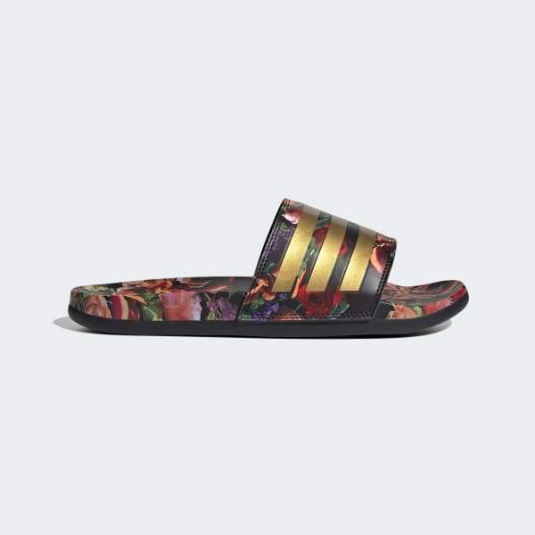 Black Adilette Comfort Slides