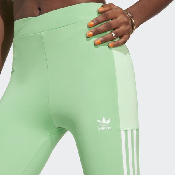 adidas Adicolor Classics 3-Stripes Leggings - Green, Women's Lifestyle
