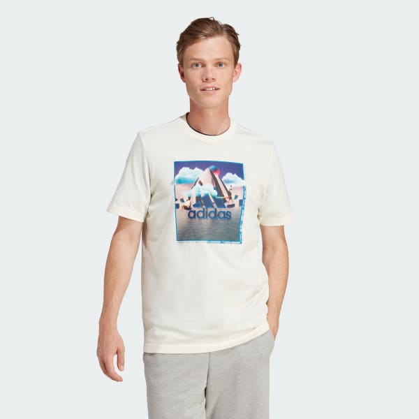 adidas Landscape Badge Graphic Tee White adidas Singapore