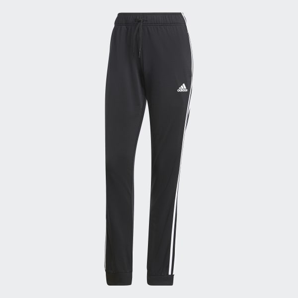 Μαύρο Primegreen Essentials Warm-Up Slim Tapered 3-Stripes Track Pants
