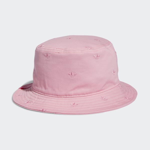 Pink Allover Print Trefoil Bucket Hat