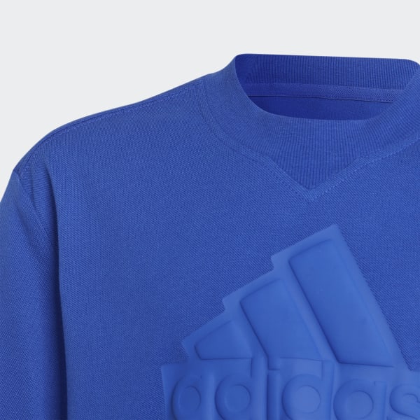 Niebieski Future Icons Logo Piqué Tee