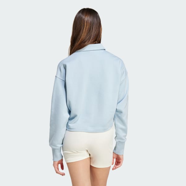Blue ALL SZN French Terry Polo Sweatshirt