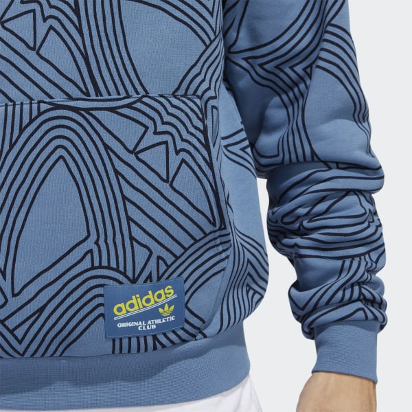 Shaded Idol Uheldig adidas Original Athletic Club Allover Print Hoodie - Blue | Men's Lifestyle  | adidas US