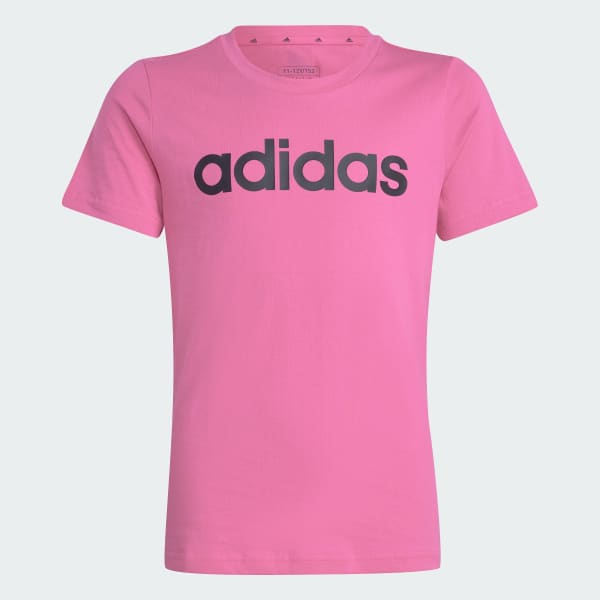 Rosa Camiseta Essentials Linear Logo Cotton Slim Fit