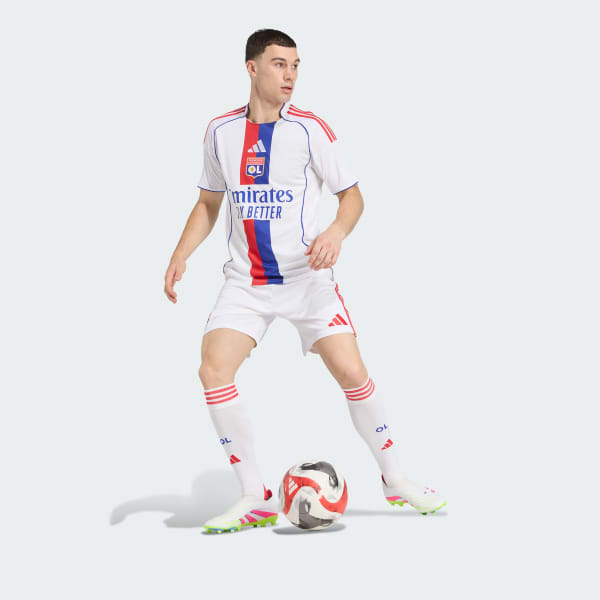 Branco Camisola Principal 25/26 do Olympique Lyonnais