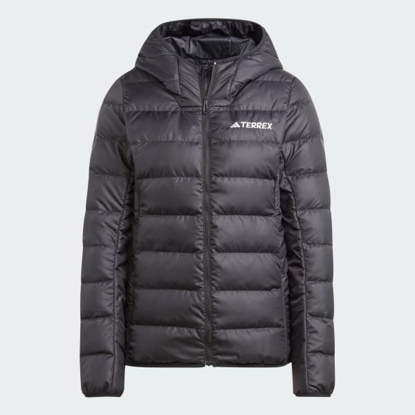 Black Terrex Multi Light Down Hooded Puffer Jacket