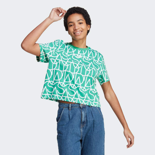 Gron Allover adidas Graphic Boyfriend Tee