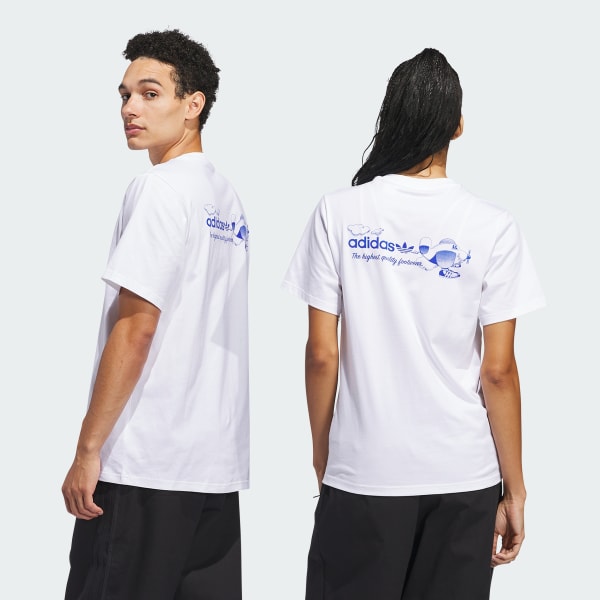 Hvit Dog Plane T-skjorte (unisex)