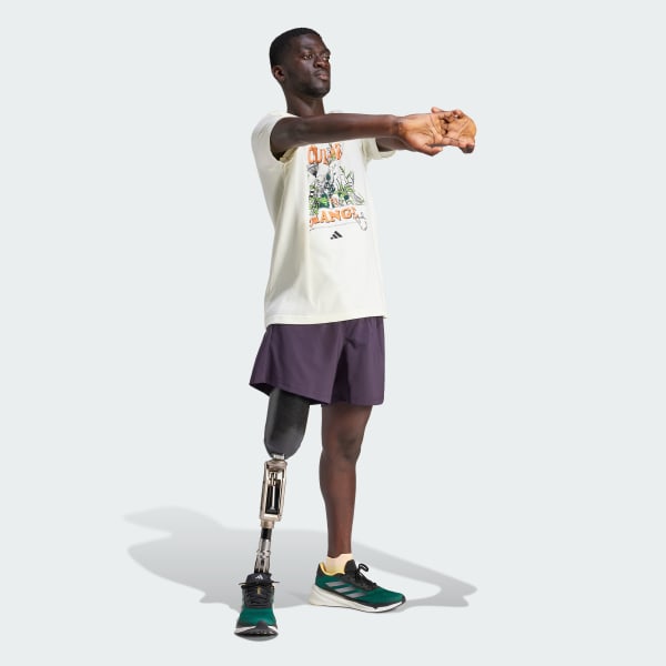 Beige adidas Running Earth Day Graphic Tee