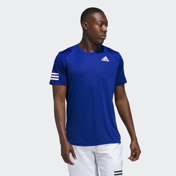 blauw Club Tennis 3-Stripes T-shirt 22590
