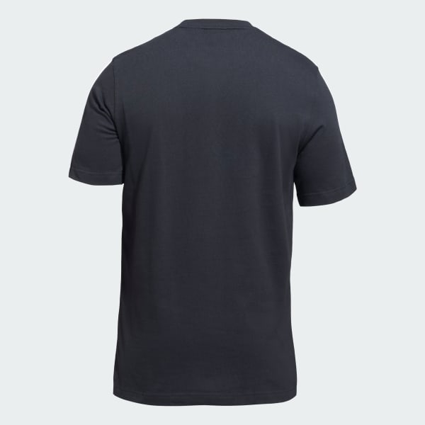 Black 3 Stripes Cotton Tee