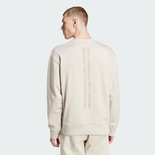 Bezowy BLUZA MERCEDES - AMG PETRONAS FORMULA ONE TEAM PREMIUM SWEAT