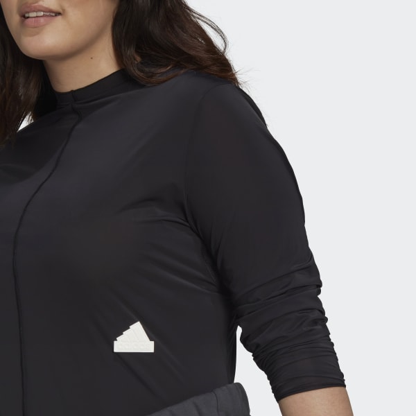 Svart Long Sleeve T-skjorte (store størrelser) MBE79