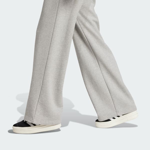 adidas Essentials Wide Leg Pant French Terry - Grey | adidas