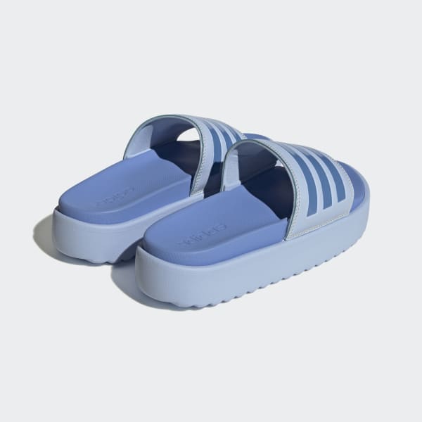 adidas Adilette Platform Slides - Blue, Unisex Swim