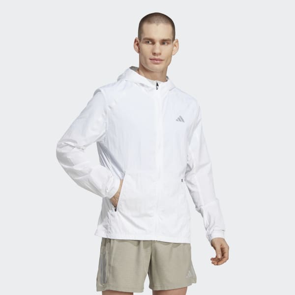 adidas Marathon Warm-Up Running Jacket - White | Free Shipping with ...