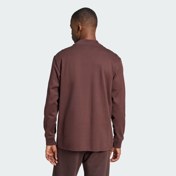 adidas Long Sleeve Mock Neck Long-sleeve Top - Brown