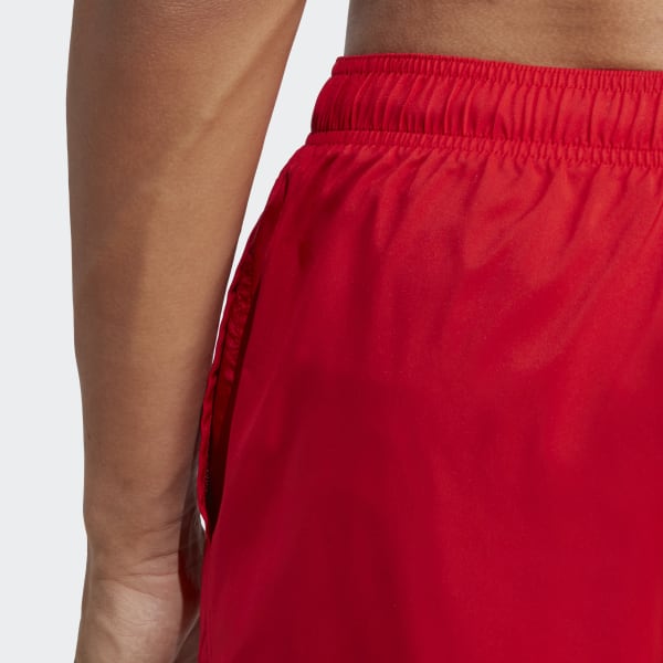 Red adidas swim shorts on sale
