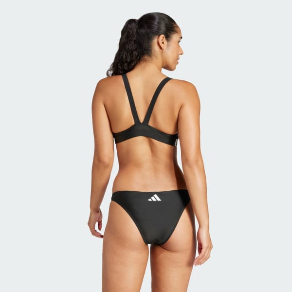 Μαύρο 3-Stripes V-Back Bikini