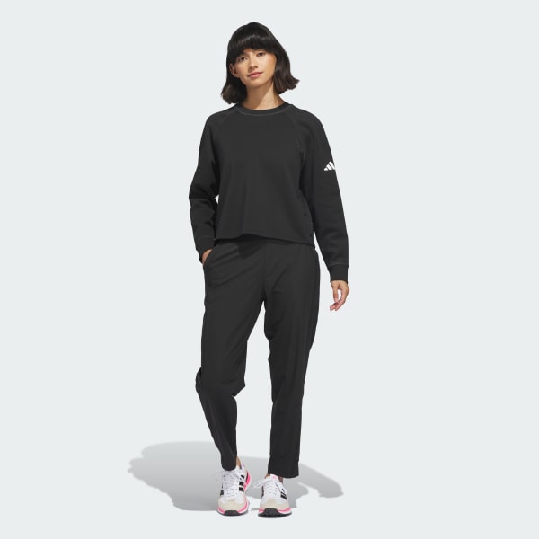adidas Beyond The Course Side-snap Twistweave Sweatshirt - Black