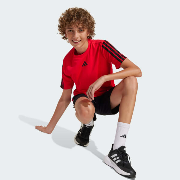 Rojo Playera Train Essentials 3 Franjas Niños