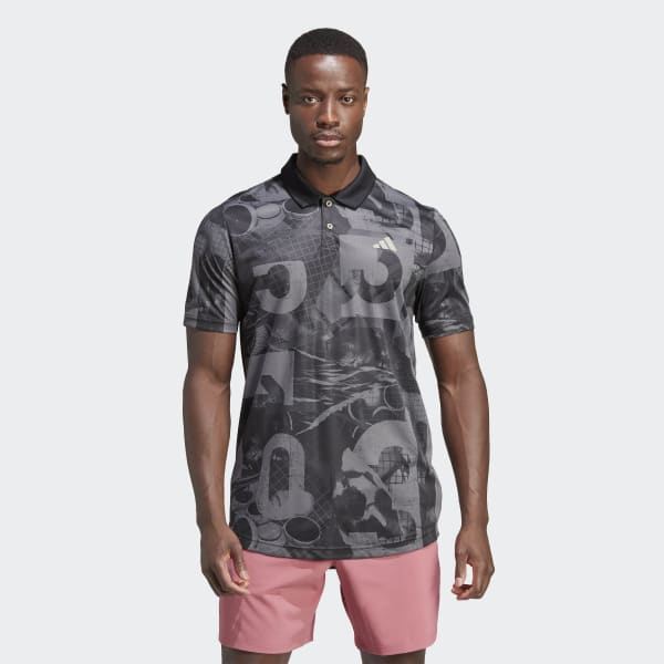 adidas Club Tennis Graphic Polo Shirt Grey adidas India