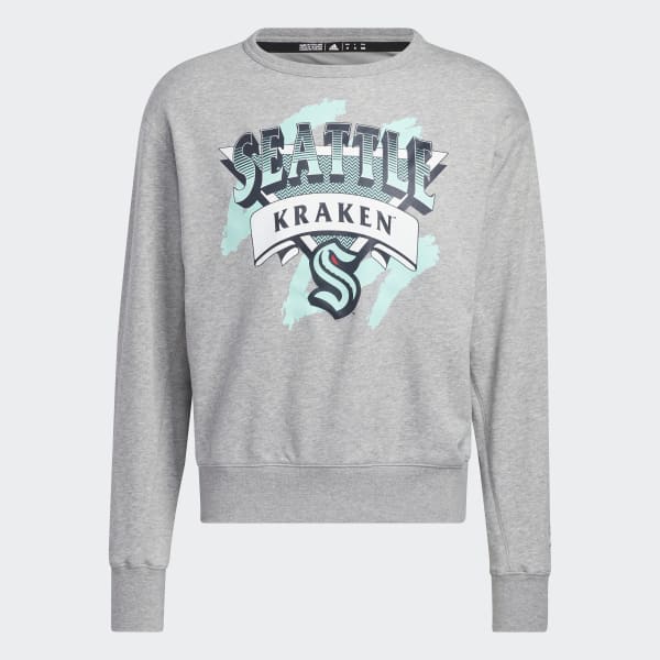 Seattle Kraken Adidas Sweater Crew - Ice Blue - Ice Blue / SM