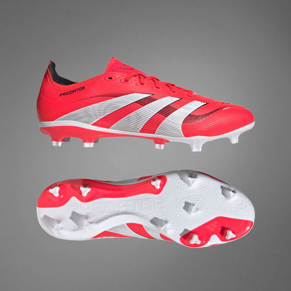 adidas Predator レッド FGシューズ adidas Predator Elite Fold-Over Tongue Firm Ground Boots - Red