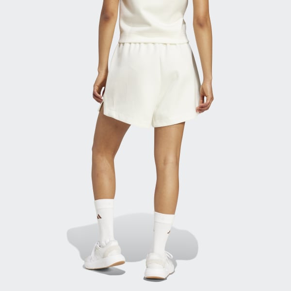 adidas Soft Lux Loose Shorts - White | Free Shipping with adiClub