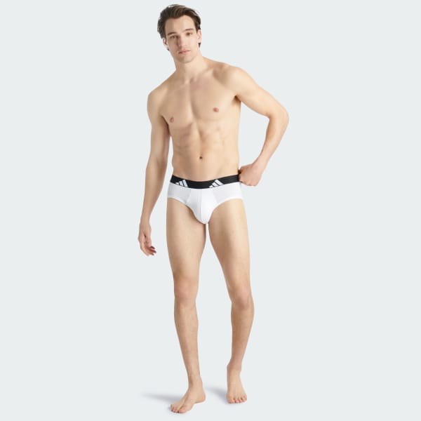 Weiss Active Flex Cotton Slip, 3er-Pack – Unterwäsche