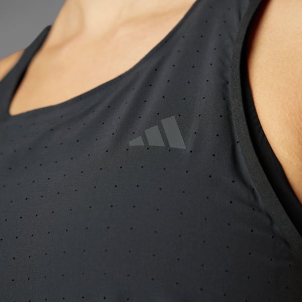 Negro Playera Sin Mangas Adizero Running