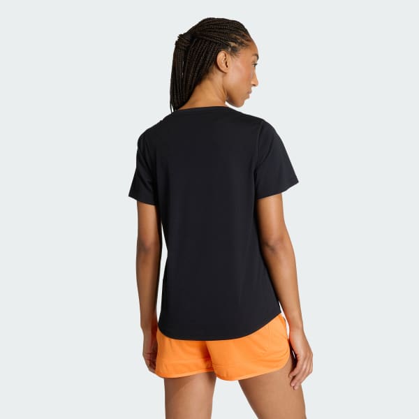 Noir T-shirt de training encolure dégagée Essentials