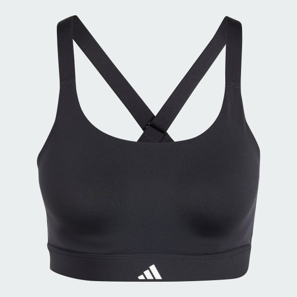 adidas TLRD Impact Luxe High-Support Zip Bra - Black, Women's Training, adidas US