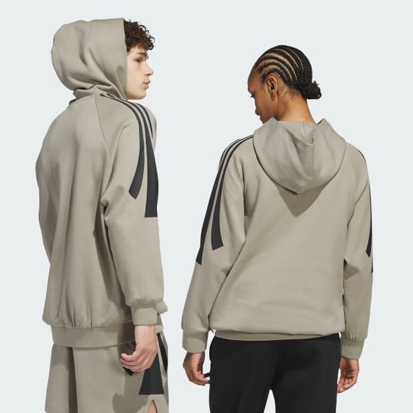 Bej adidas Basketball Spacer Kapüşonlu Üst (Unisex)